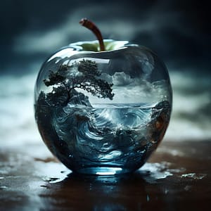 photoshop, apple, fantasy